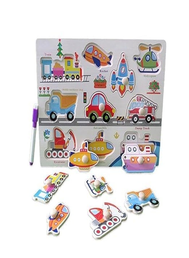 NEKSTY Wooden 26 Pieces Uppercase Alphabet Pegged Knob Toy - Image 4